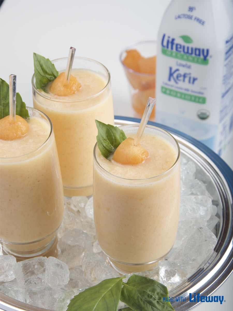 Cantaloupe Pineapple Kefir Smoothie