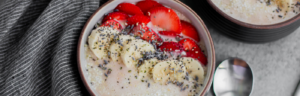 Strawberry Banana Buckwheat Bowls made with Lifeway Oat