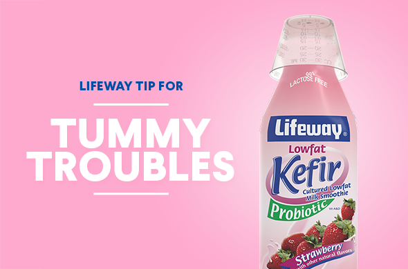 stomach ache remedy, kefir for upset tummy, probiotics for IBS