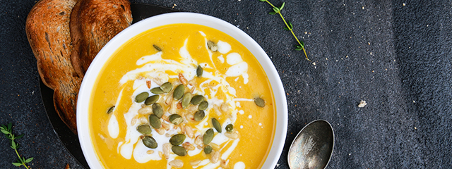 Roasted Winter Squash Soup with Kefir