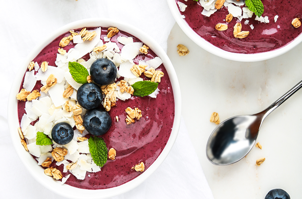 Lifeway Kefir Blueberry Avocado Banana Smoothie Bowl - Lifeway Kefir