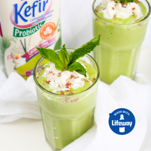 Coconut Mint Kefir Shamrock Smoothie