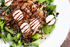Lifeway Farmer Cheese and Field Greens Salad