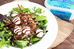 Lifeway Farmer Cheese and Field Greens Salad