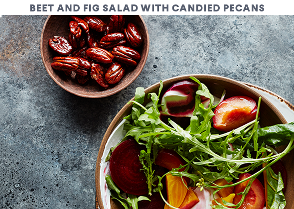 Beet and Fig Salad with Candied Pecans
