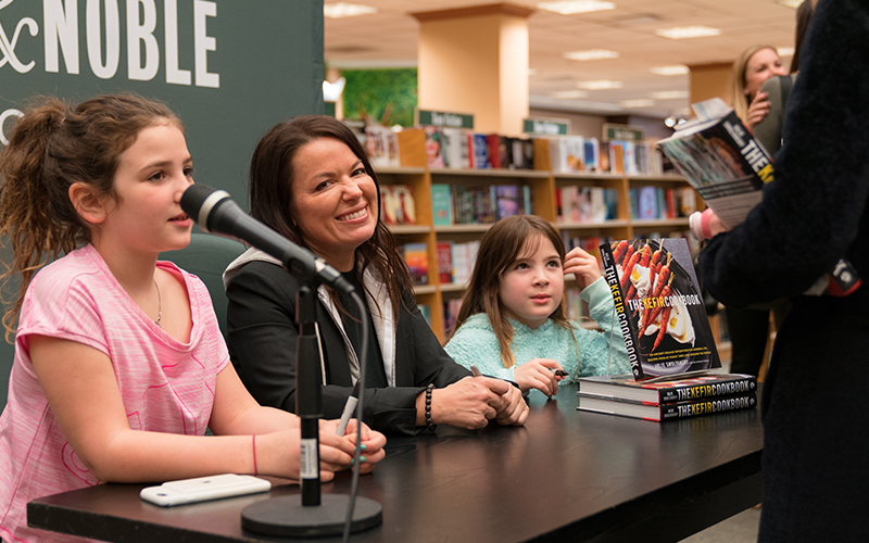 Picture of Julie Smolyansky and her Children at the Barnes and Noble Book Signing on March 20, 2018