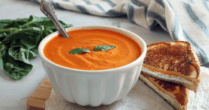 3-Ingredient Tomato Soup with Farmer Cheese