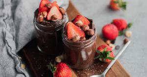 Silky Strawberry Chocolate Pudding