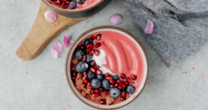 Red Velvet Smoothie Bowls made with Lifeway