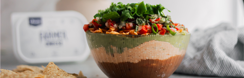7 Layer Farmer Cheese Dip