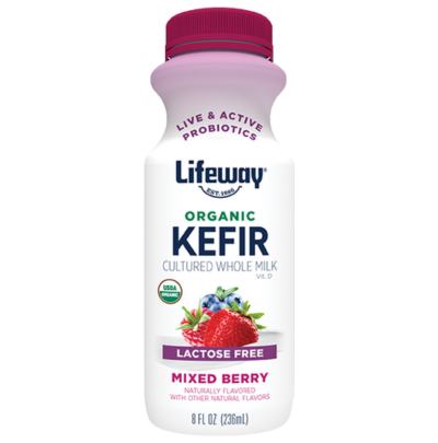 8 oz. Mixed Berry Organic Whole Milk Kefir - Lactose-Free