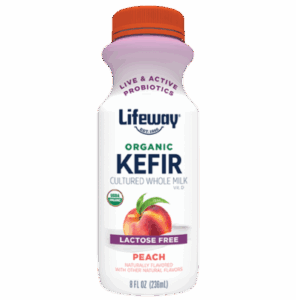 Organic Whole Milk Peach Kefir - 8 ounce - Lactose-Free