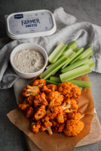 Air Fryer Buffalo Cauliflower Bites made with Lifeway