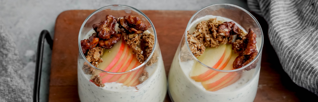 Apple Crumble Protein Chia Pudding