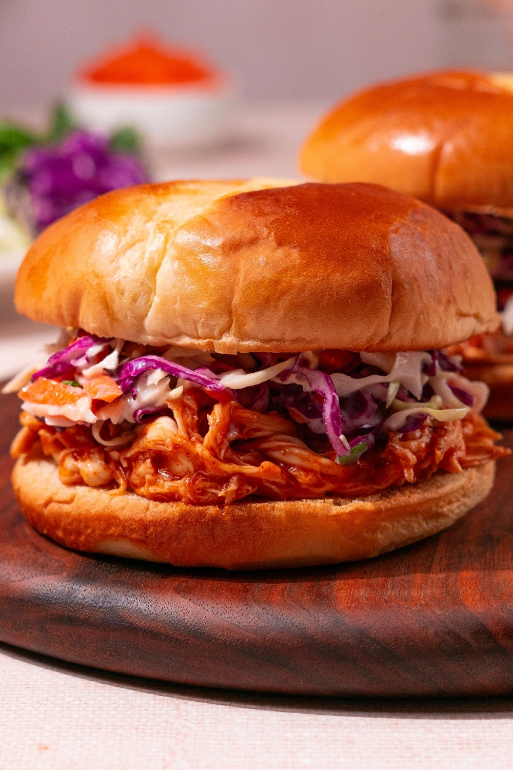 BBQ Chicken Sandwiches with Kefir Coleslaw made with Lifeway
