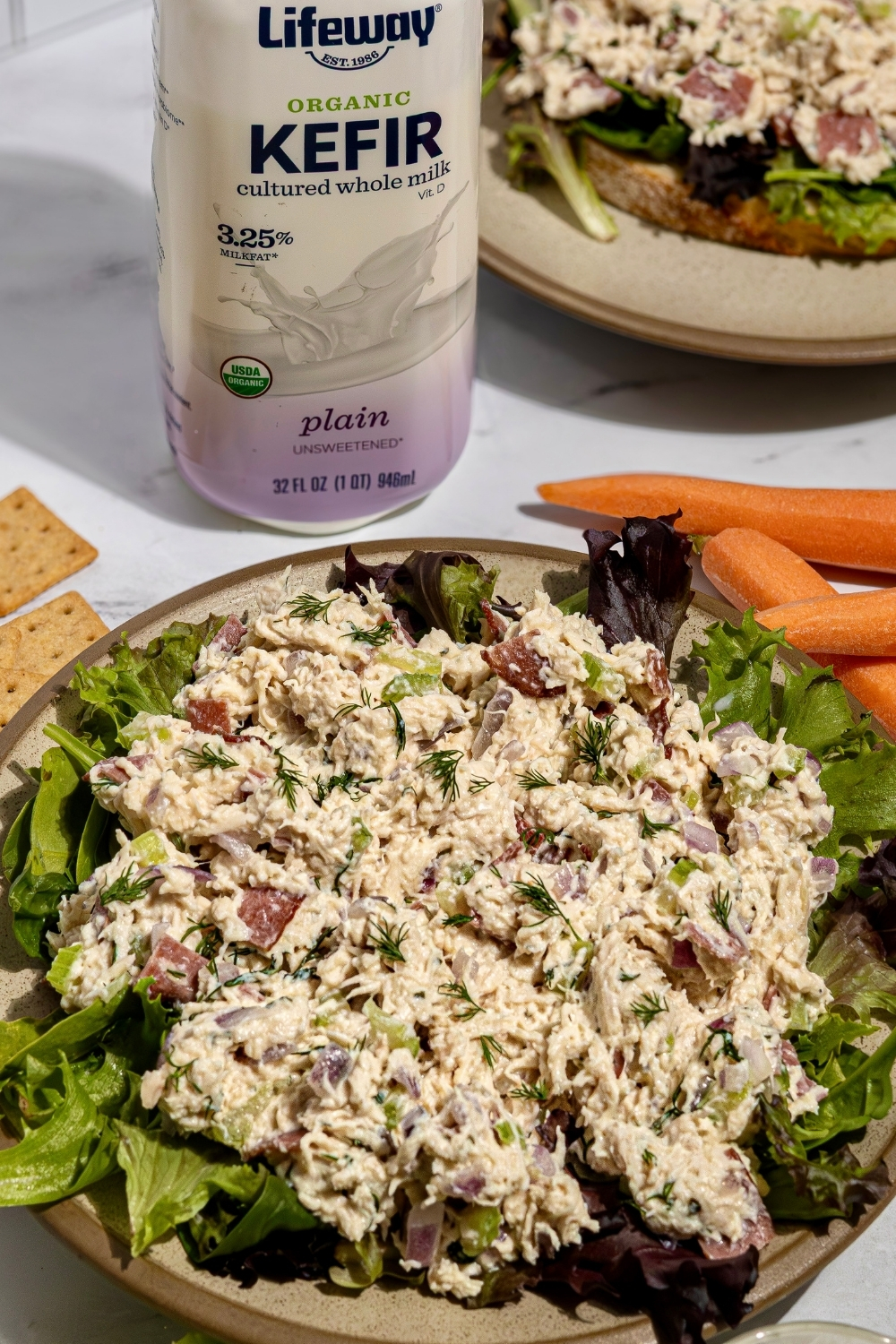 Bacon Ranch Chicken Salad made with Lifeway Kefir