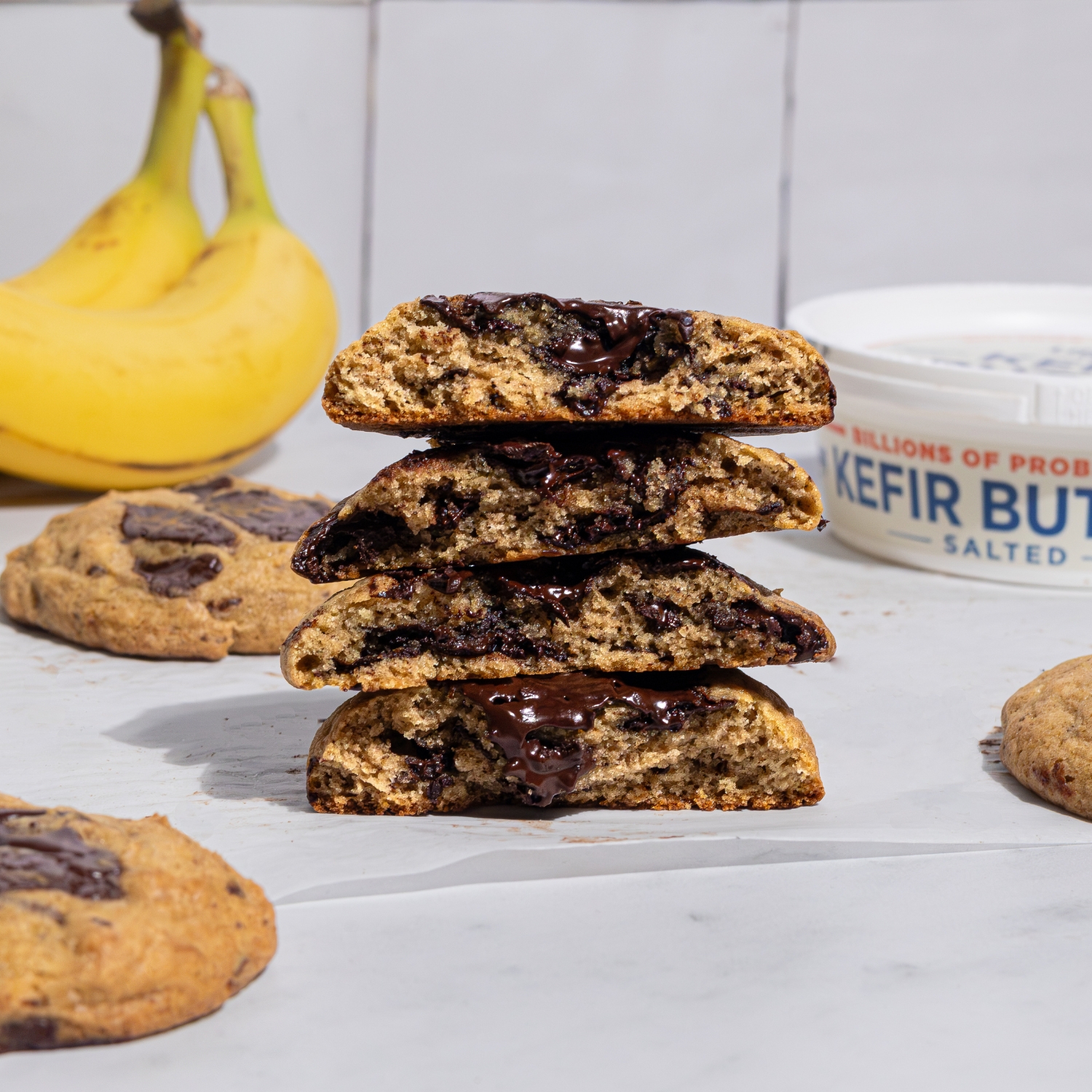 Banana Bread Cookies made with Lifeway Kefir Butter
