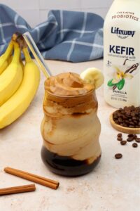Banana Bread Latte Smoothie made with Lifeway Kefir