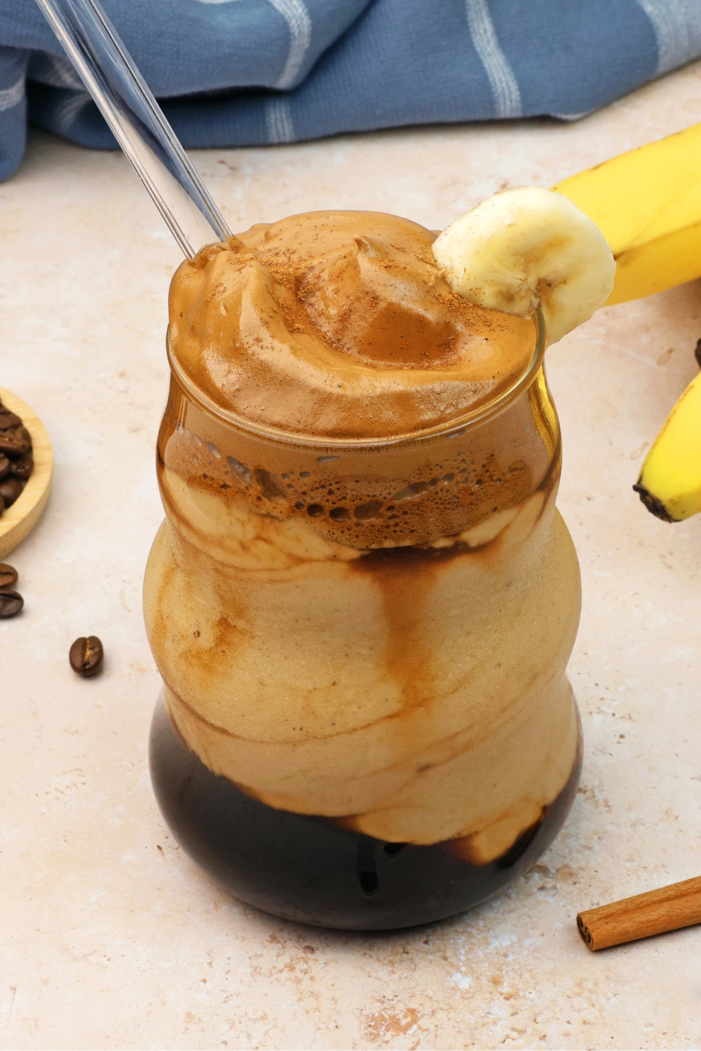 Banana Bread Latte Smoothie made with Lifeway Kefir