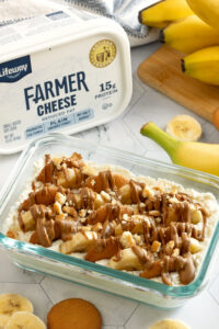 Banana Cheesecake Pudding made with Lifeway Farmer Cheese