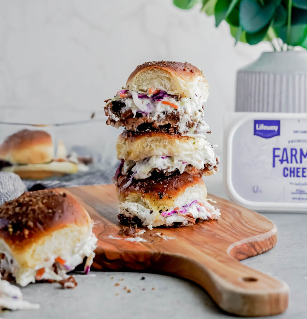 Barbecue Jackfruit Farmer Cheese Sliders made with Lifeway