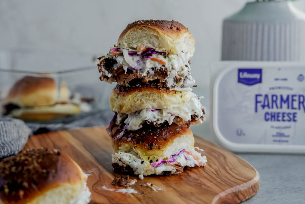 Barbecue Jackfruit Farmer Cheese Sliders