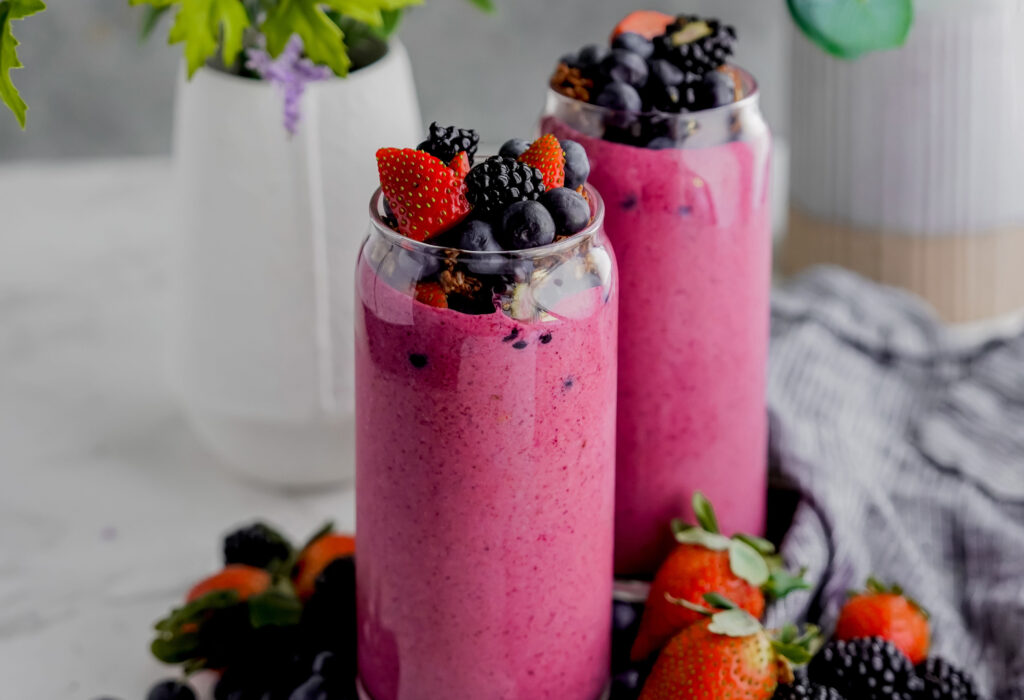 Berry Blast Smoothie made with Lifeway Kefir