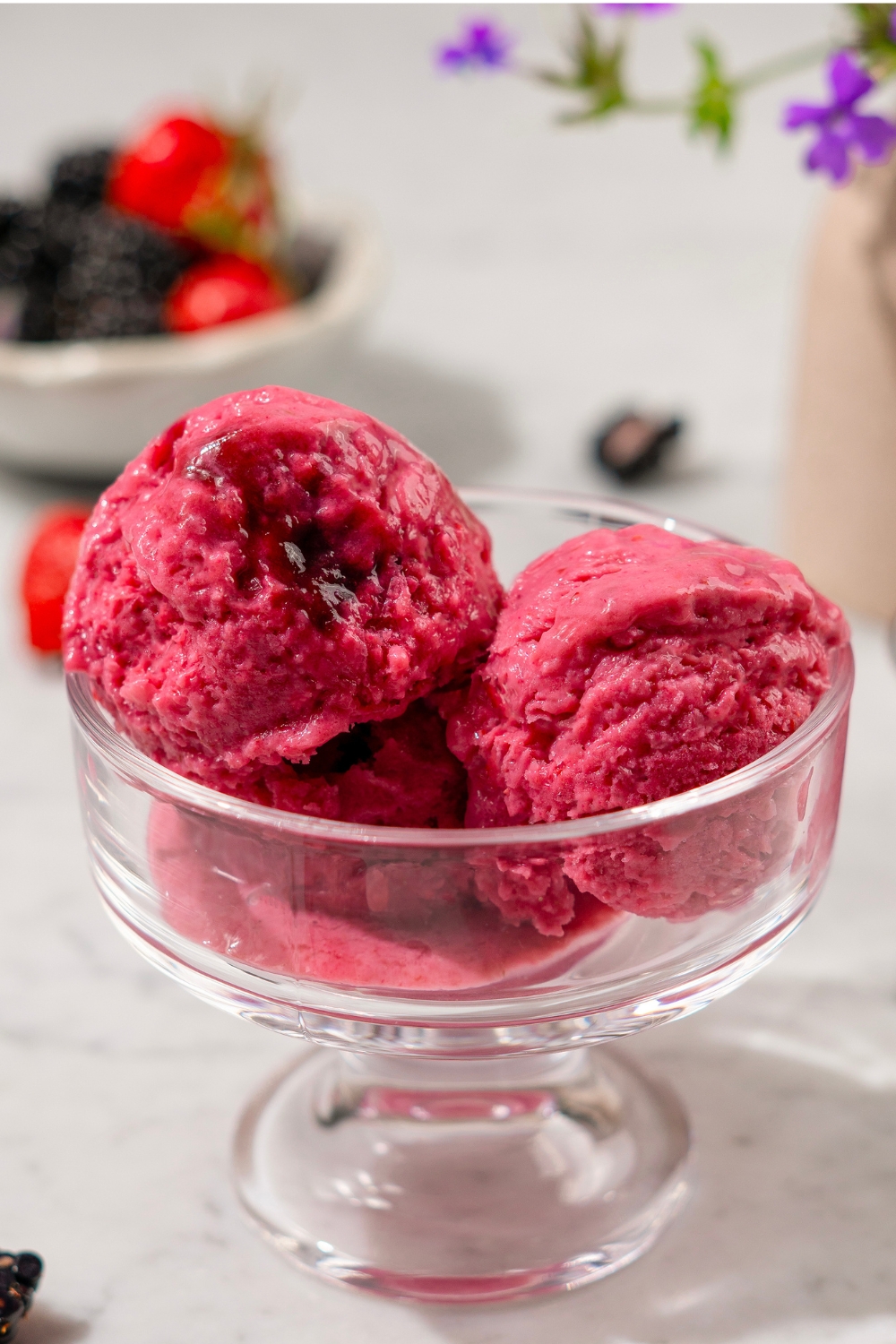 Blackberry Frozen Kefir made with Lifeway Kefir