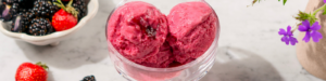Blackberry Frozen Kefir made with Lifeway Kefir
