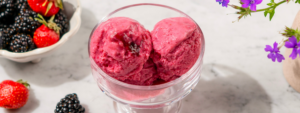 Blackberry Frozen Kefir made with Lifeway Kefir
