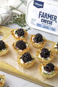 Blackberry Thyme Farmer Cheese Phyllo Cups
