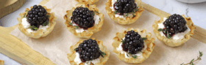Blackberry Thyme Farmer Cheese Phyllo Cups