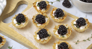 Blackberry Thyme Farmer Cheese Phyllo Cups