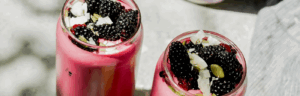 Blackberry Vanilla Protein Smoothie made with Lifeway