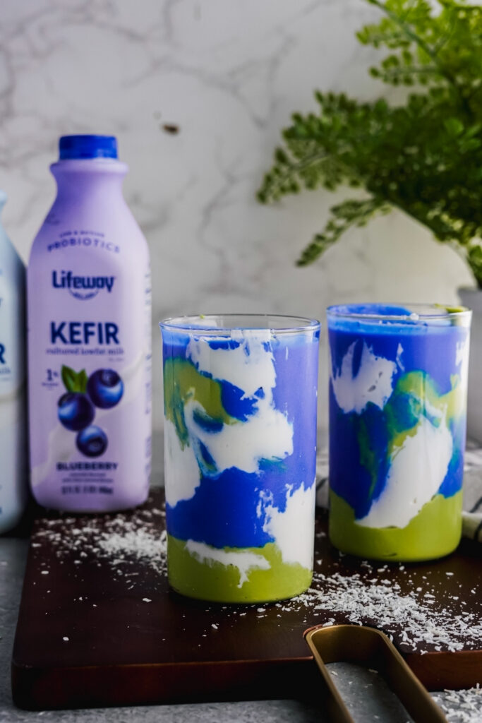 Blueberry Cloud Smoothie made with Lifeway Kefir