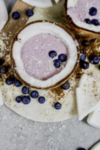 Blueberry Coconut Smoothie Bowls made with Lifeway Kefir