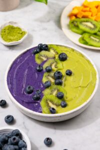 Blueberry Matcha Smoothie Bowl made with Lifeway Kefir