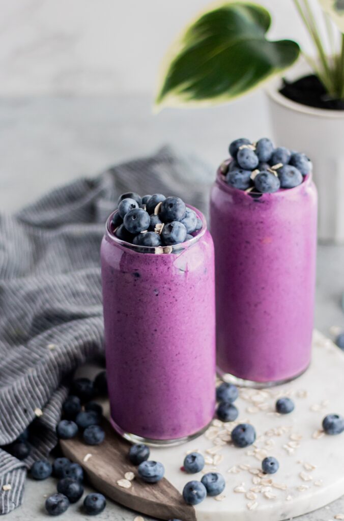 Blueberry Peanut Butter Breakfast Smoothie