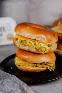 Breakfast Frittata Bagels made with Lifeway