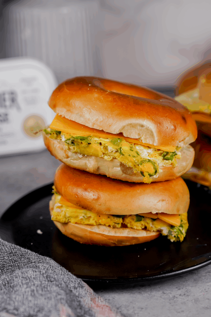 Breakfast Frittata Bagels made with Lifeway
