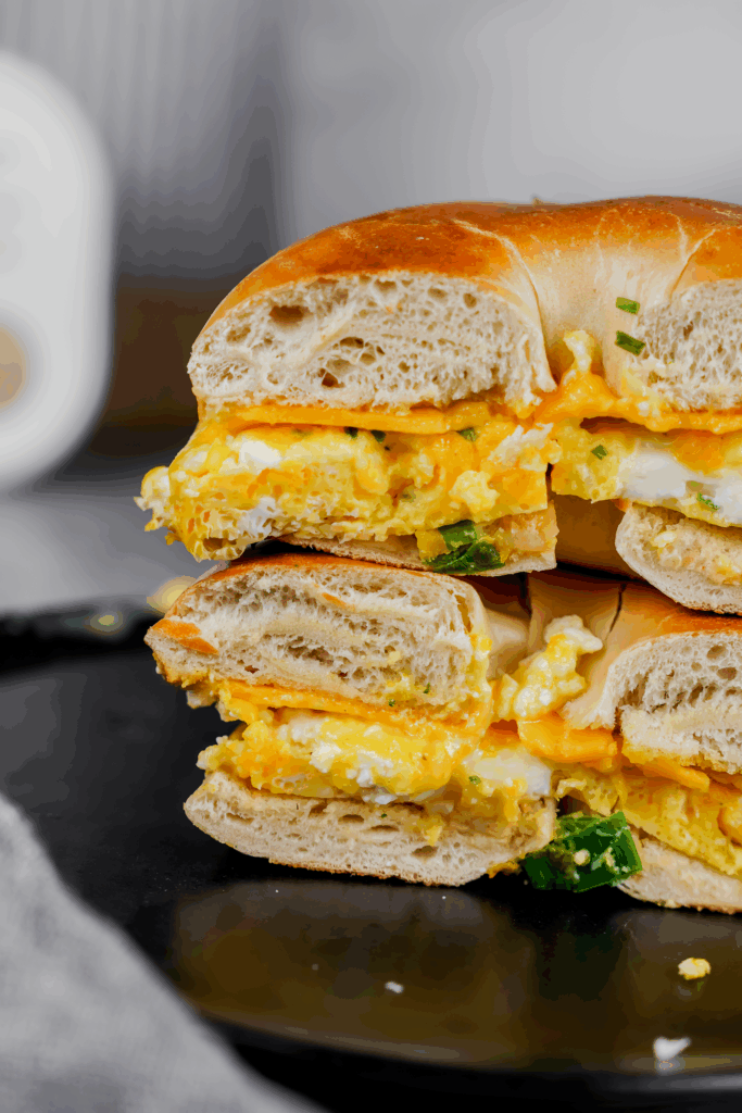 Breakfast Frittata Bagels made with Lifeway