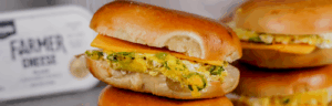Breakfast Frittata Bagels Made with Lifeway