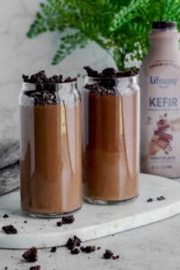Brownie Batter Chocolate Smoothie made with Lifeway Kefir