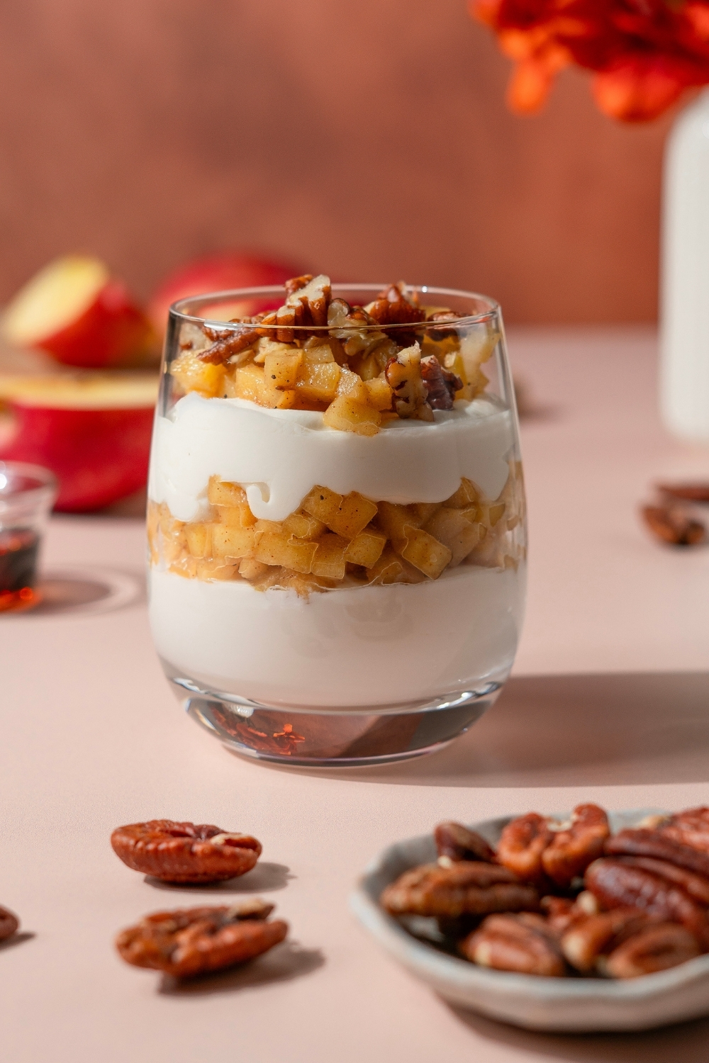 Butter Pecan Apple Parfaits - Made with Lifeway Farmer Cheese and Lifeway Kefir Butter 