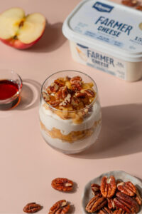 Butter Pecan Apple Parfaits - Made with Lifeway Farmer Cheese and Lifeway Kefir Butter