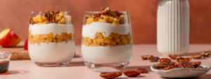 Butter Pecan Apple Parfaits - Made with Lifeway Farmer Cheese and Lifeway Kefir Butter