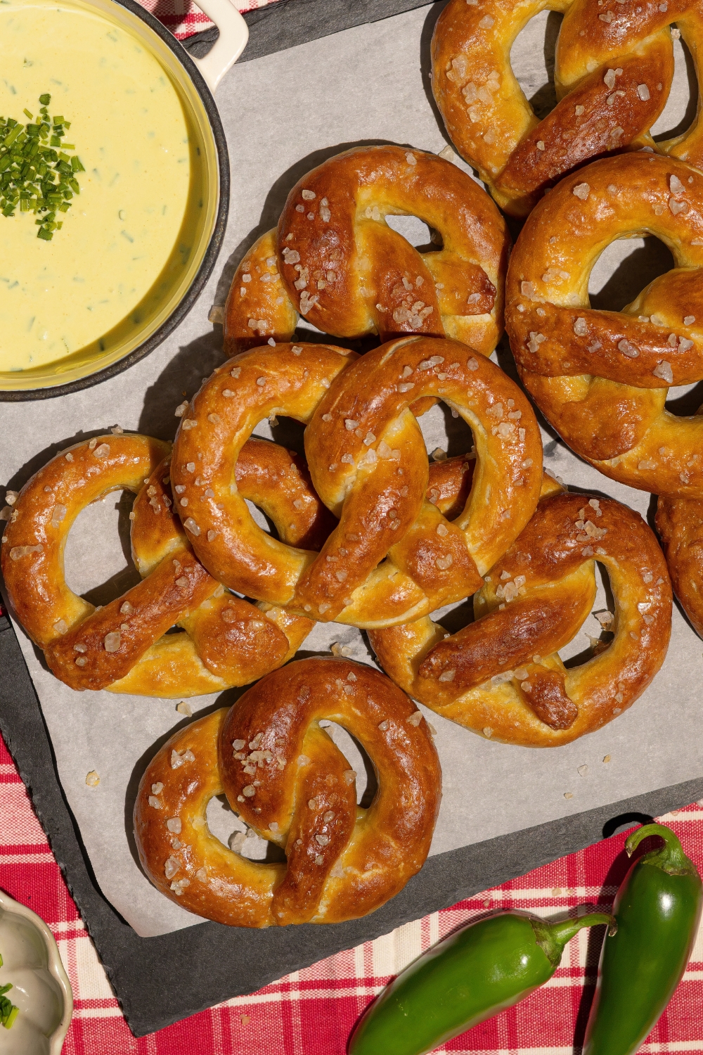 Buttered Pretzels with Farmer Cheese Dipping Sauce
