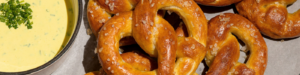 Buttered Pretzels with Farmer Cheese Dipping Sauce