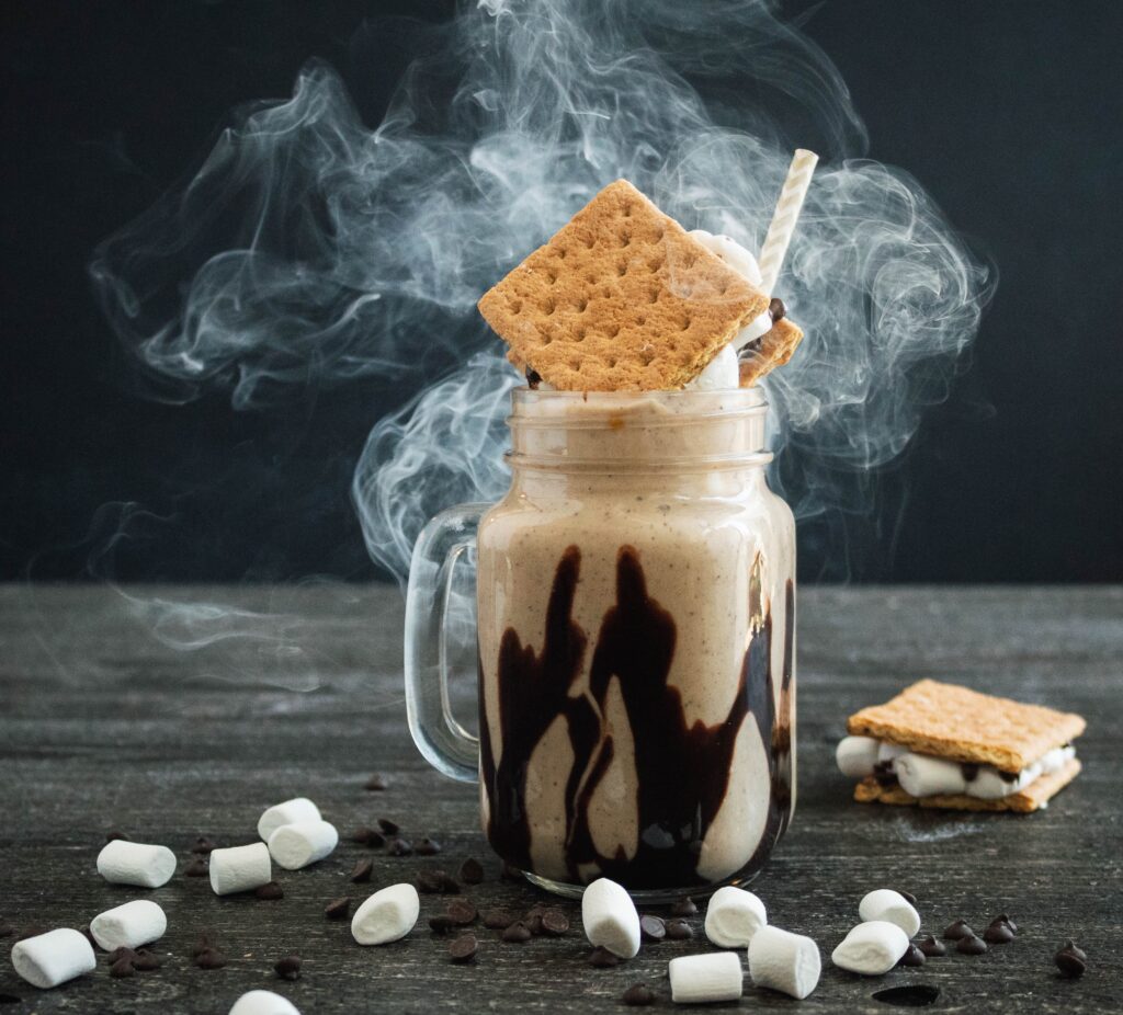 Campfire S'mores Smoothie made with Lifeway Kefir