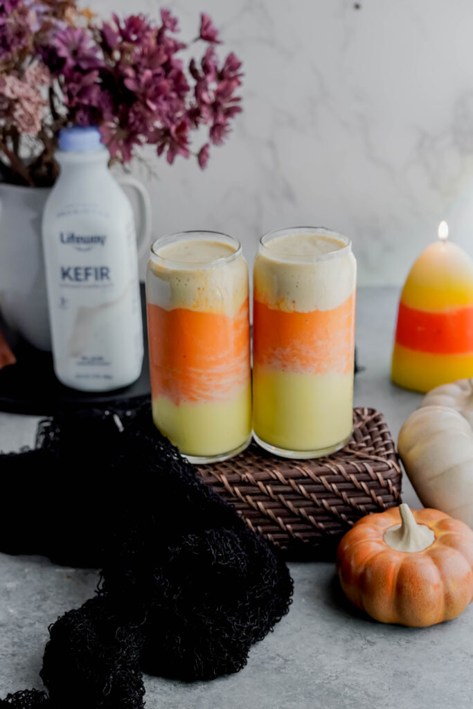Candy Corn Smoothie made with Lifeway